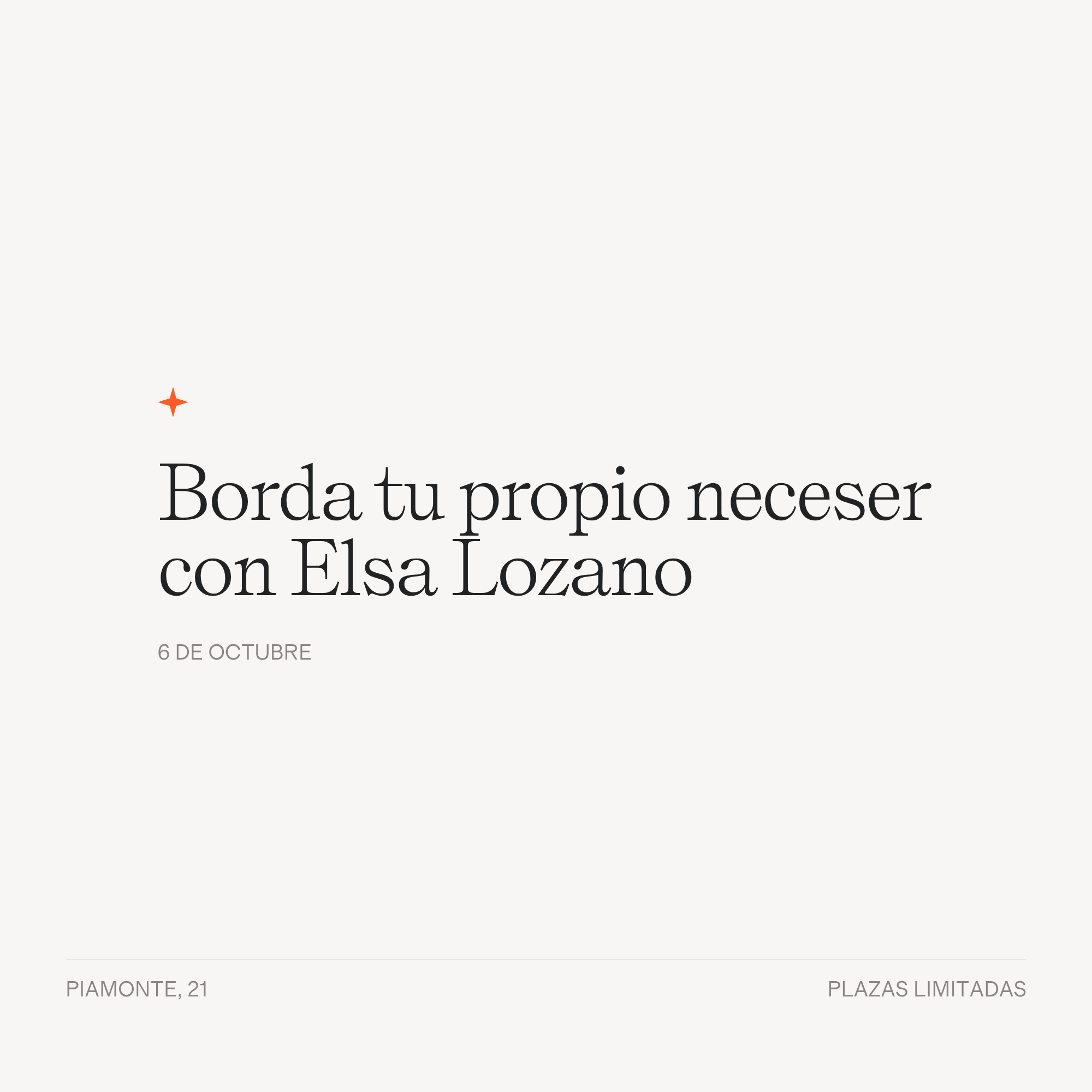 Borda tu propio neceser con Elsa Lozano - LACONICUM