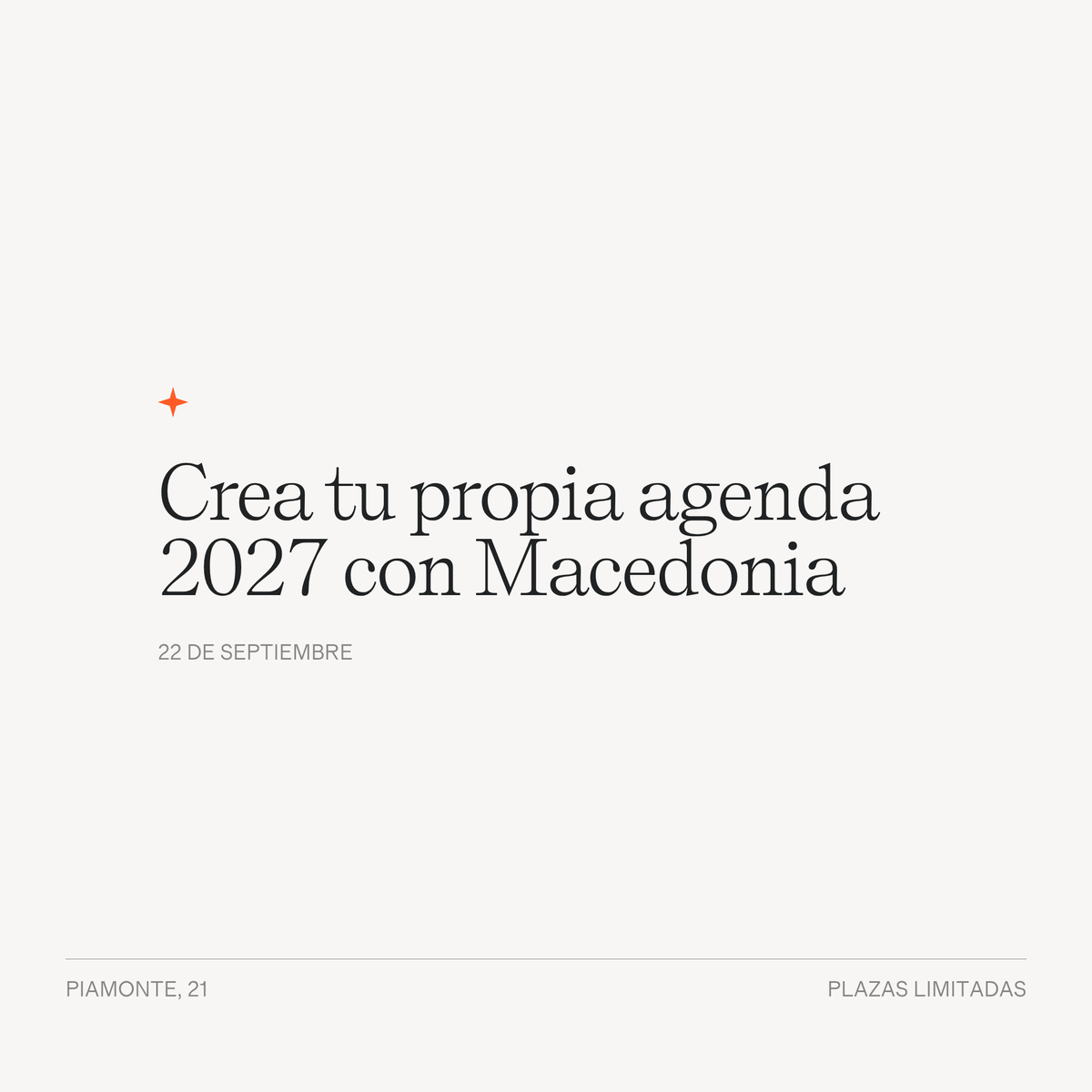 Crea tu propia agenda 2027 con Macedonia - LACONICUM