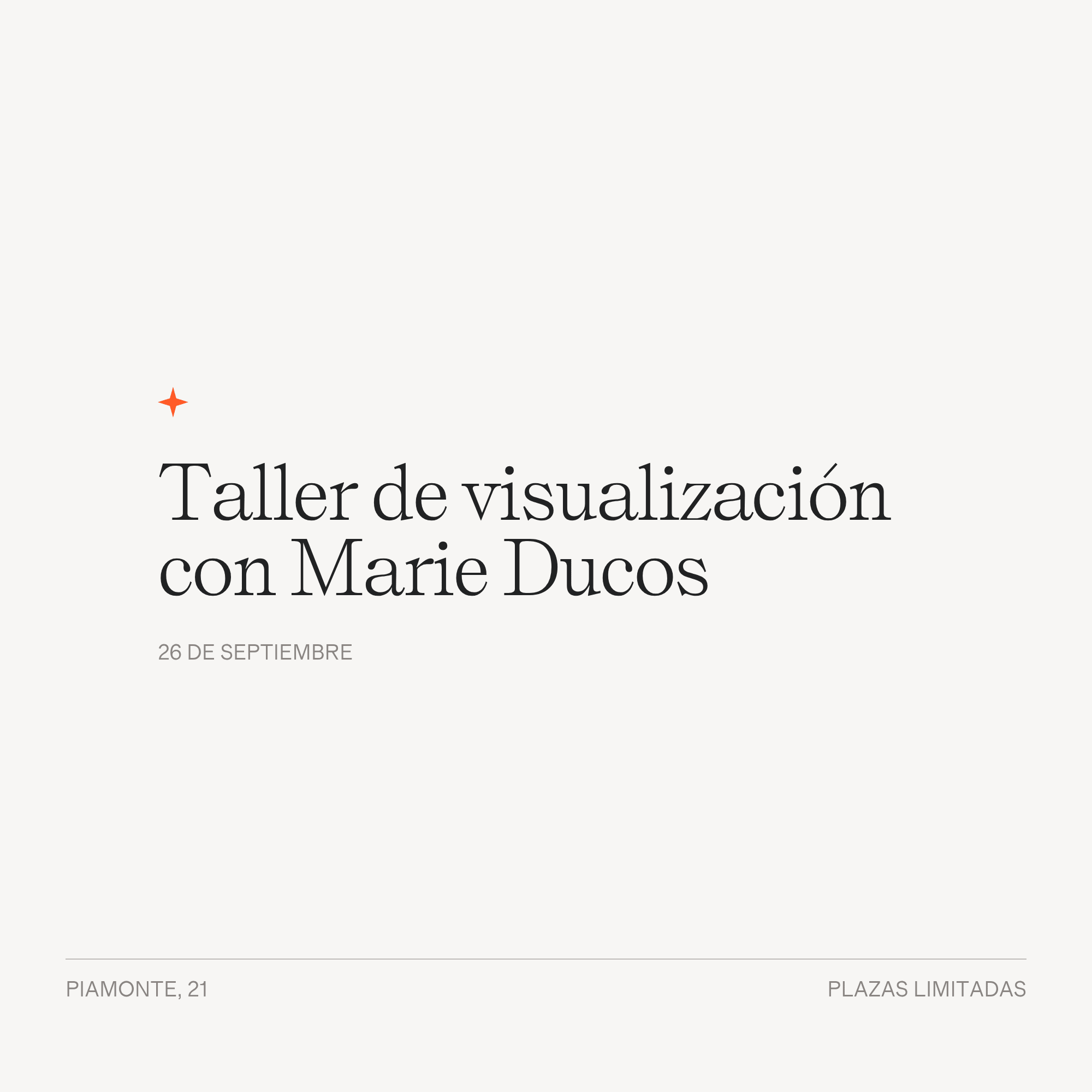 Taller de visualización con Marie Ducos - LACONICUM