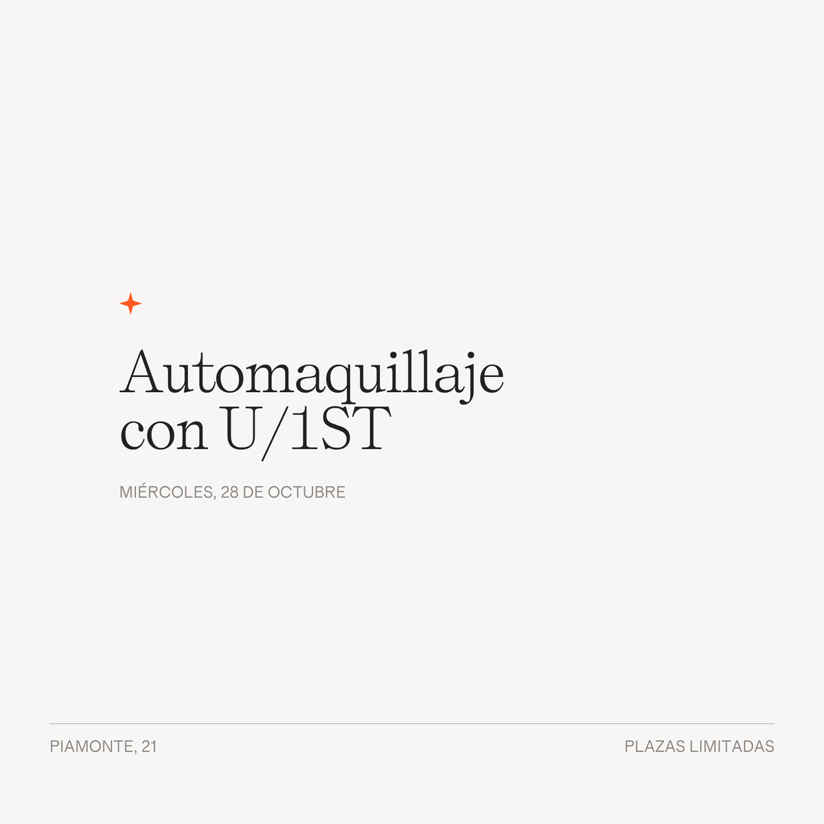 Taller de automaquillaje de U/1ST
